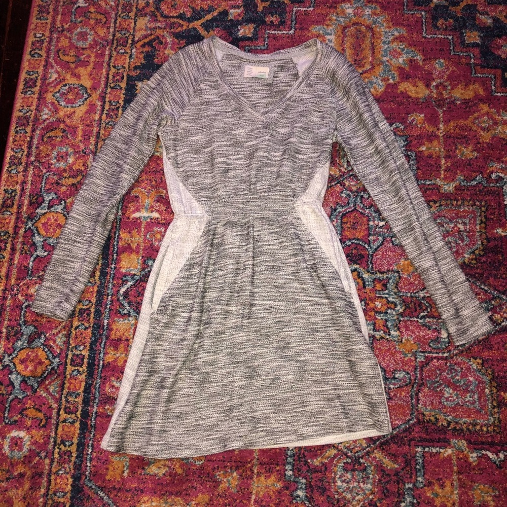 Saturday Sunday Anthro Gray color block knit